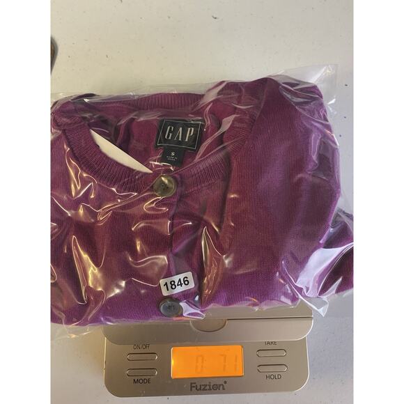 Gap Cardigan Sweater Size Small Purple Pink Button Up Womens Cotton Twee Preppy - Picture 10 of 10